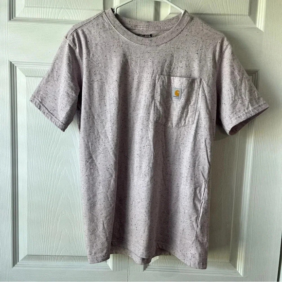 Carhartt pink/ purple speckled pocket T-shirt small - Picture 2 of 4